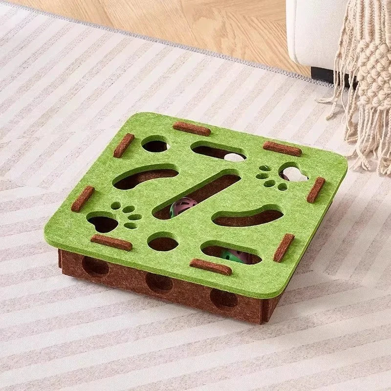 Felt Interactive Cat Puzzle Toy Box - Image 8