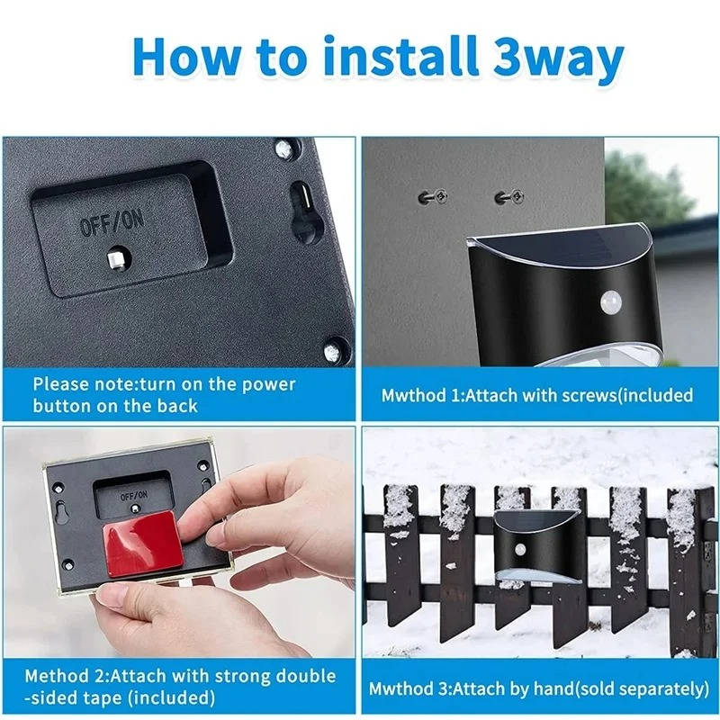 Fence Light Stair Lights Outdoor - Motion Sensor - Image 6