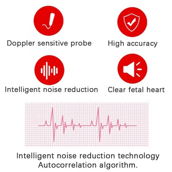 Fetal Doppler Heart Rate Monitor Home Pregnancy Baby Fetal Heart Rate Sound Detector - Image 5