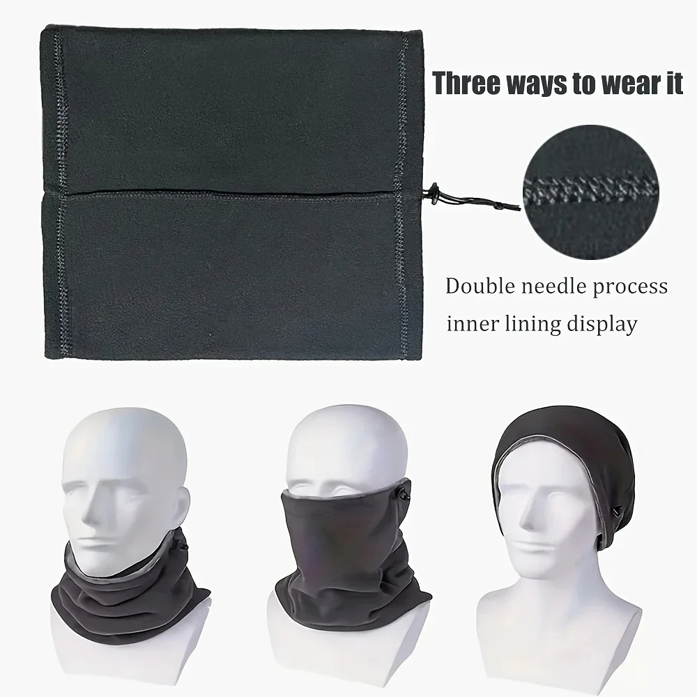 Fleece Balaclava Face Mask Neck Warmer - Image 8