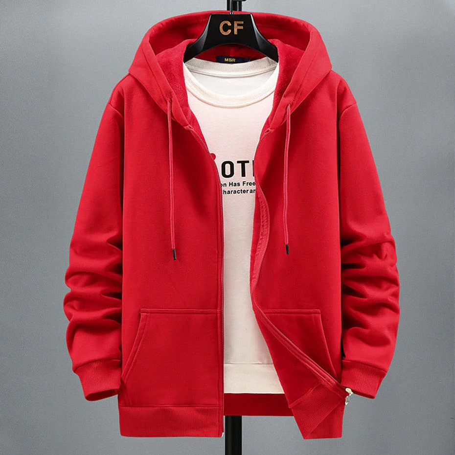 Fleece Hooded Cardigan - Image 2