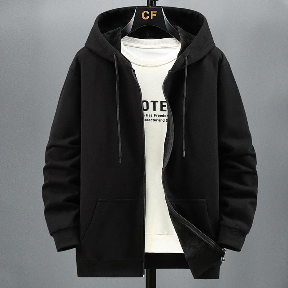 Fleece Hooded Cardigan - Image 3
