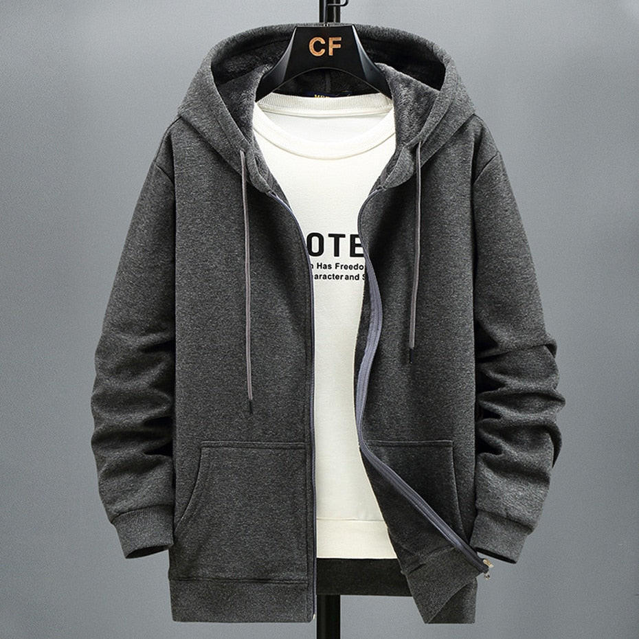 Fleece Hooded Cardigan - Image 4