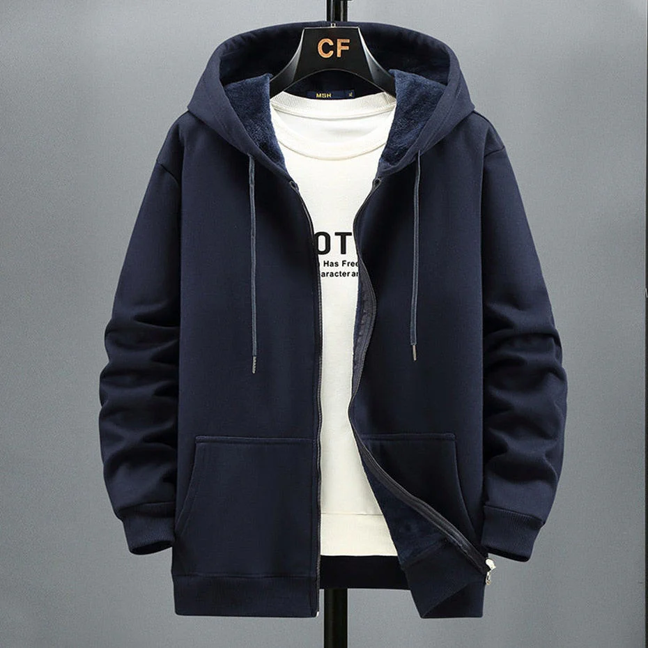 Fleece Hooded Cardigan - Image 5