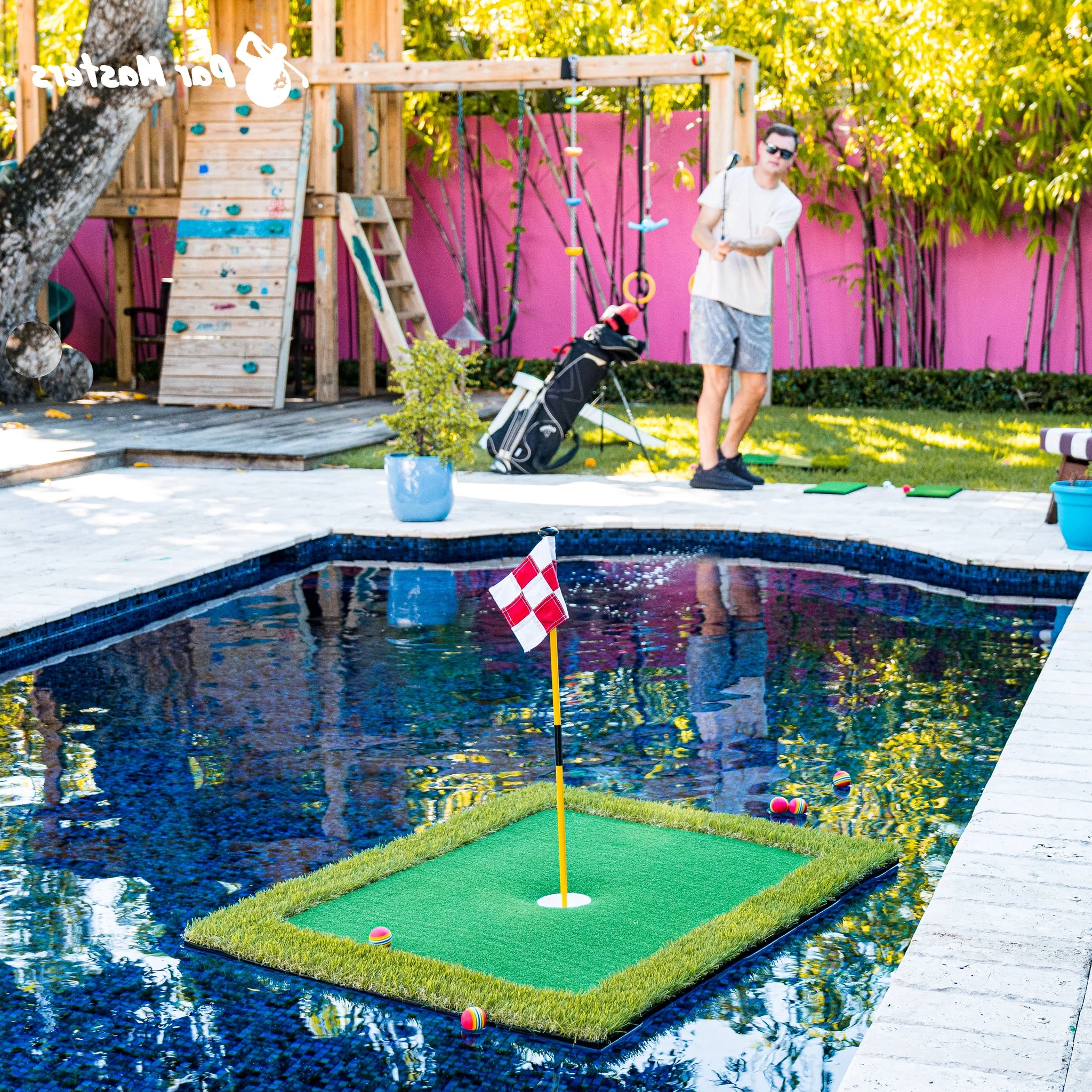 Floating Golf Putting Green Putting Green Turf Floating Golf Balls - Image 2