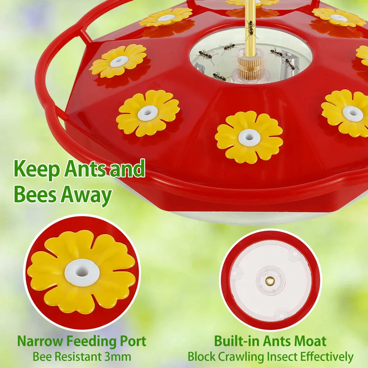 Flower-Shaped Hummingbird Feeder - Image 2