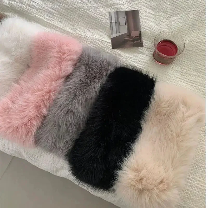 Fluffy Faux Fur Headband for Women - Image 3