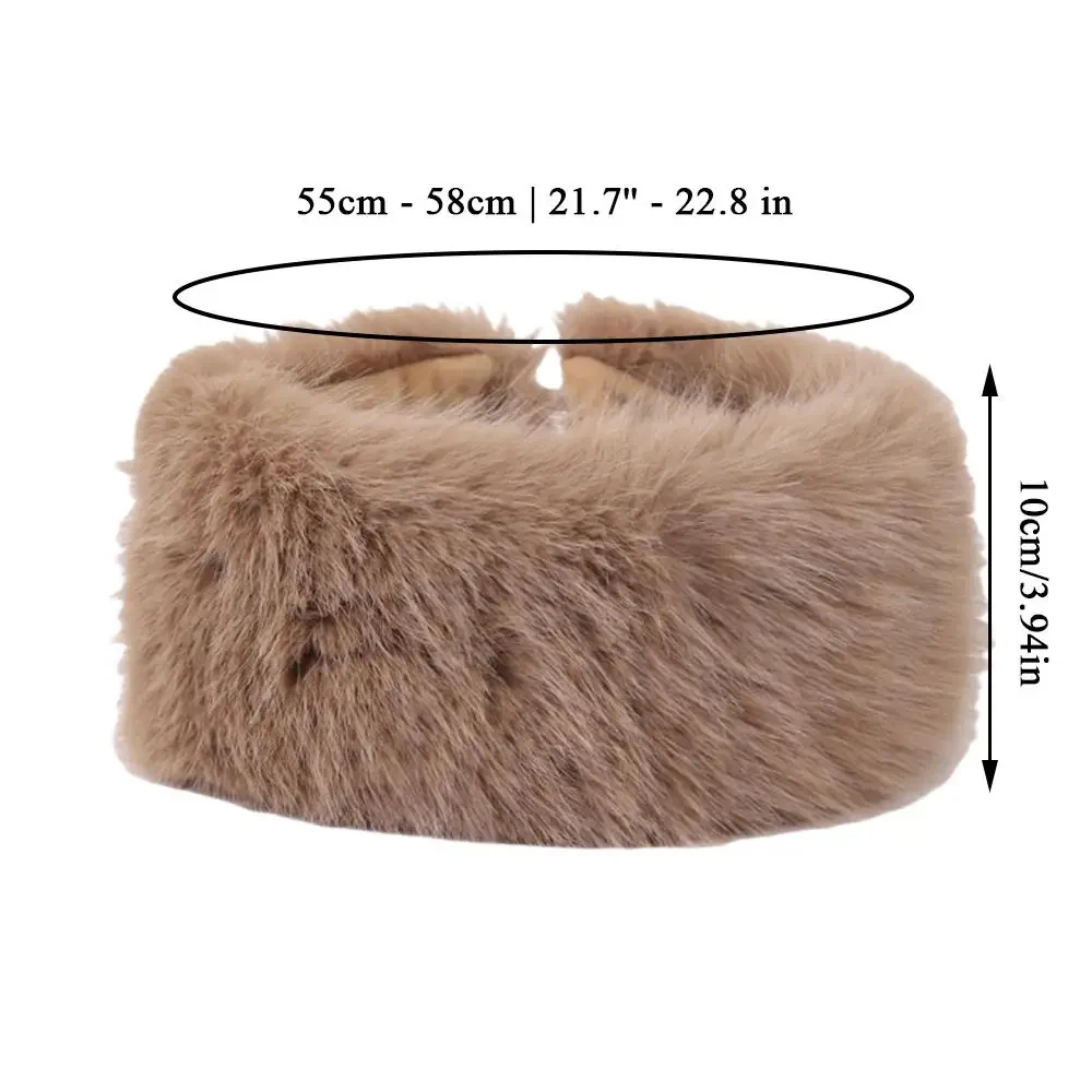 Fluffy Faux Fur Headband for Women - Image 4