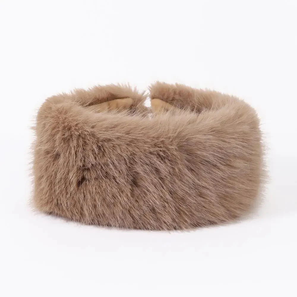 Fluffy Faux Fur Headband for Women - Image 6