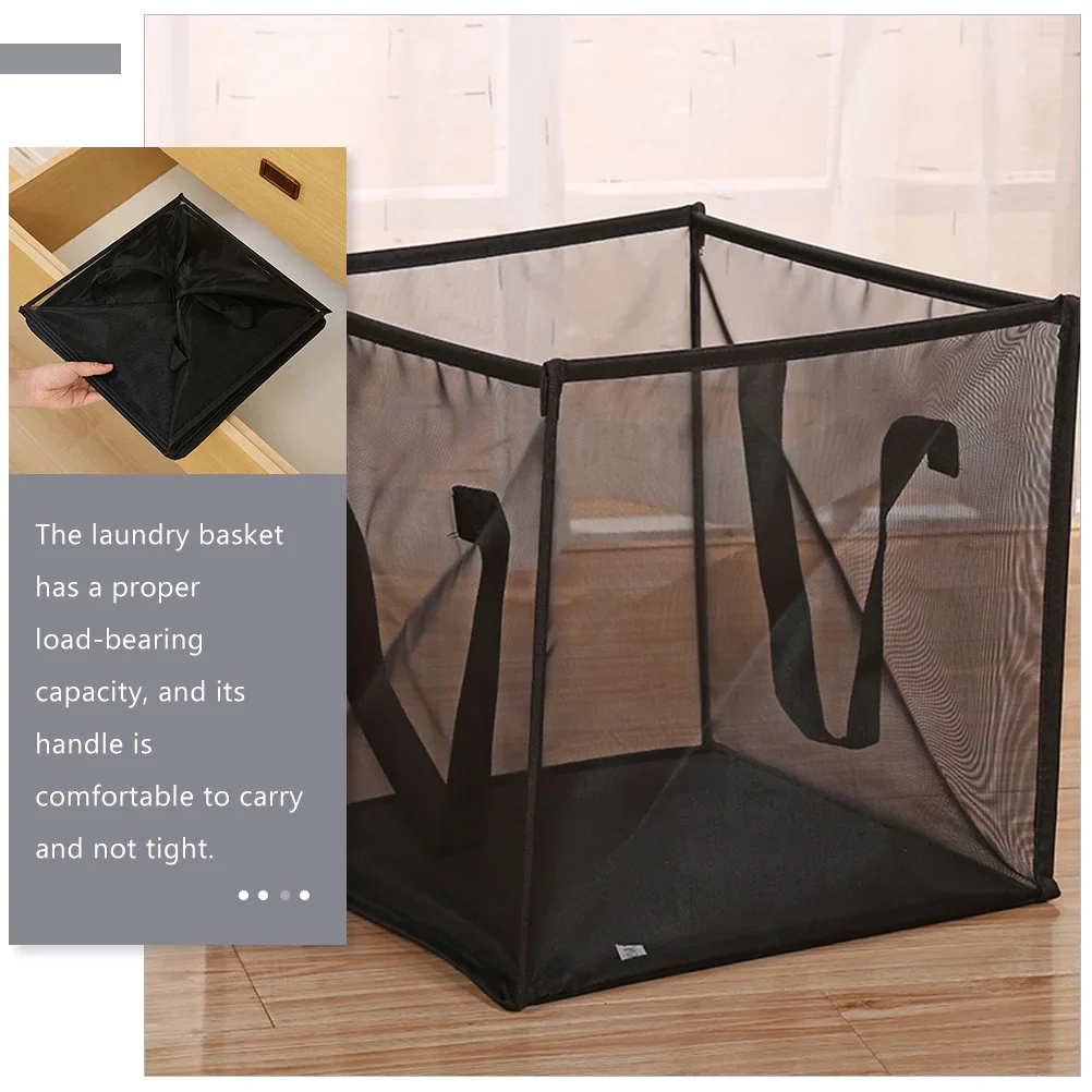 Foldable Mesh Laundry Hamper with Handles - Image 2