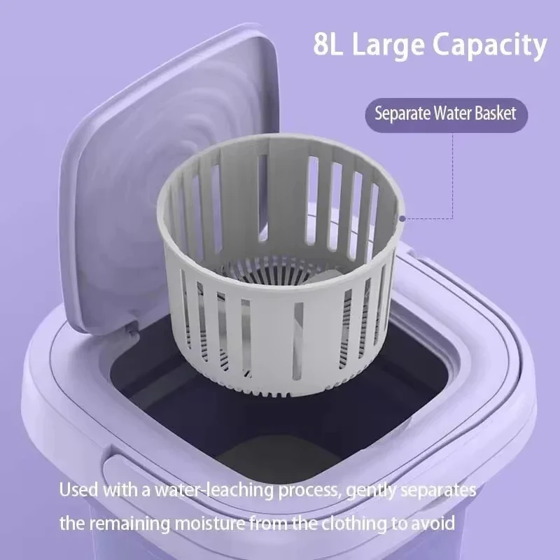Foldable Portable Washing Machine with Spin Dryer | Mini Clothes Washer - Image 5