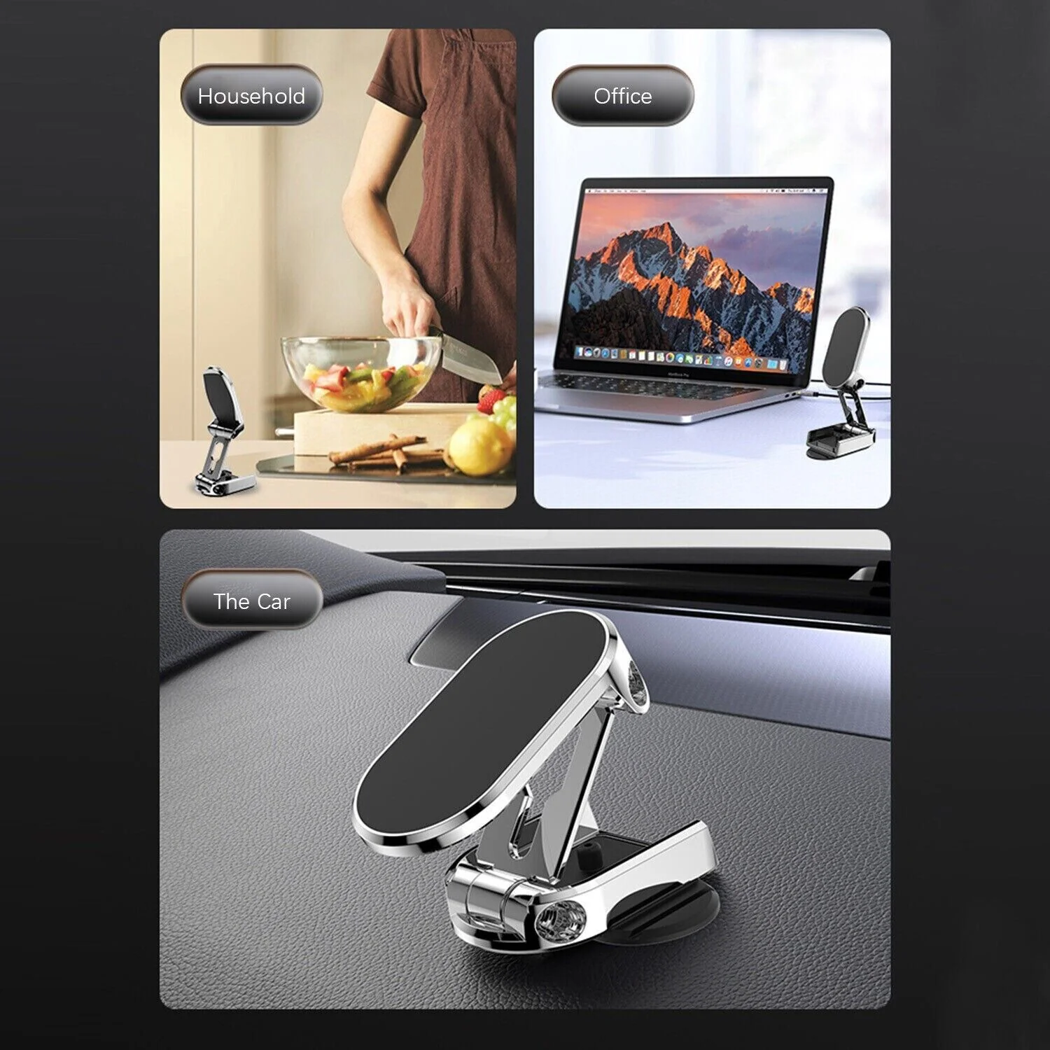 Folding Magnetic Car Phone Holder - Image 5