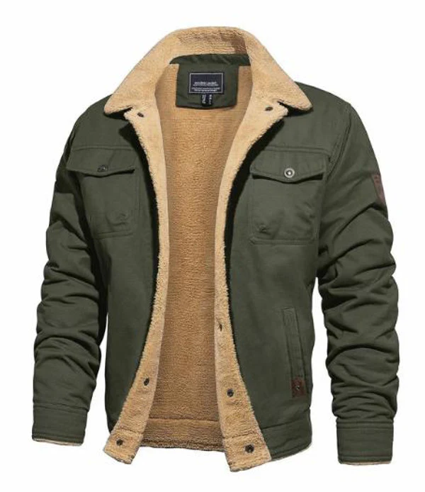 Foldover Collar Aviator Jacket - Image 3
