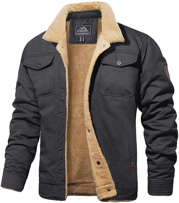 Foldover Collar Aviator Jacket - Image 4