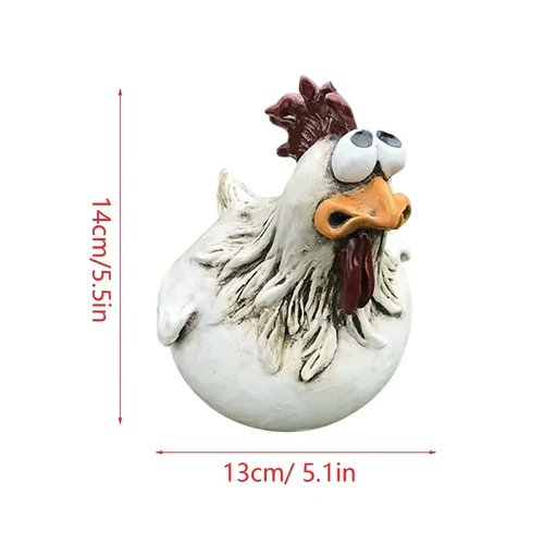 Funny Chicken Fence Decor – Resin Garden Statues - Image 6