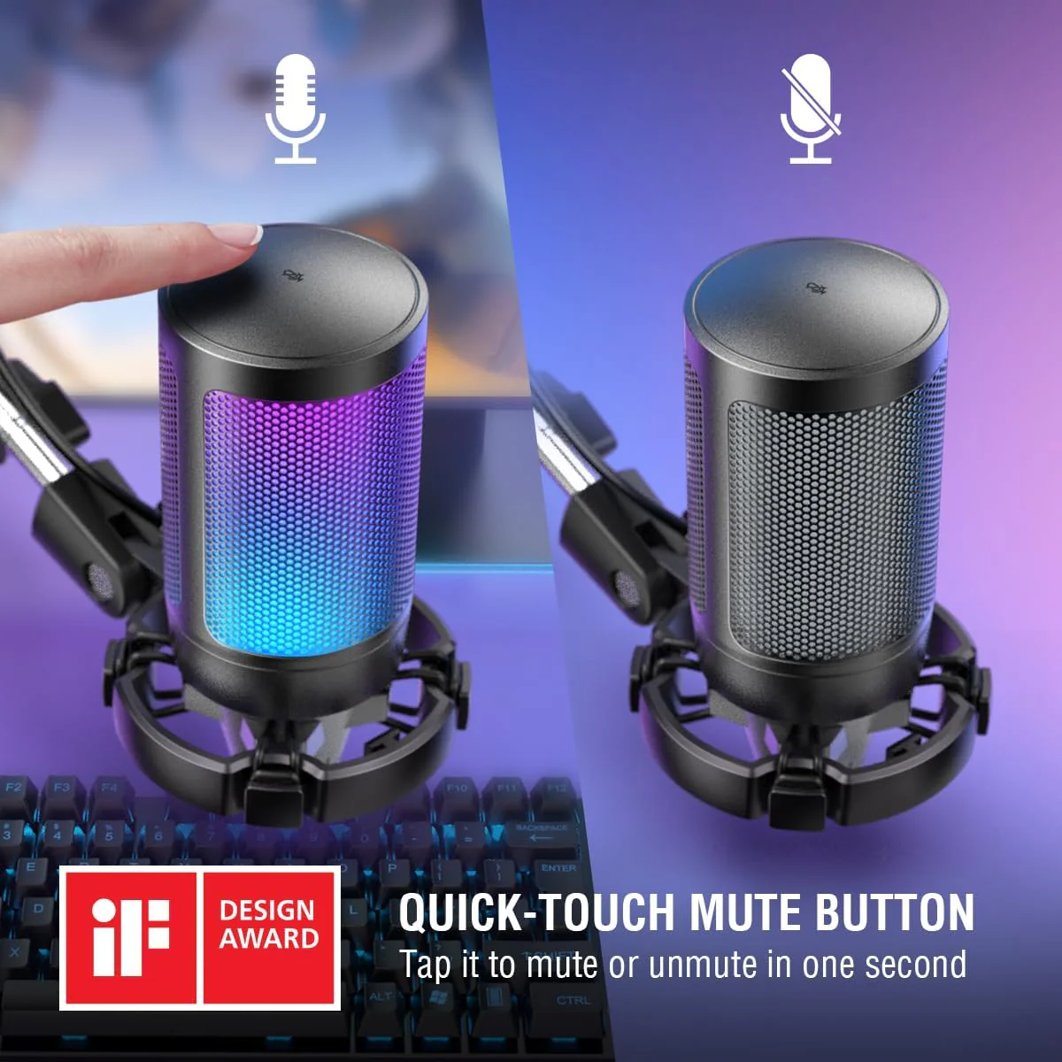 Gaming PC Microphone Podcast Condenser Mic - Image 5