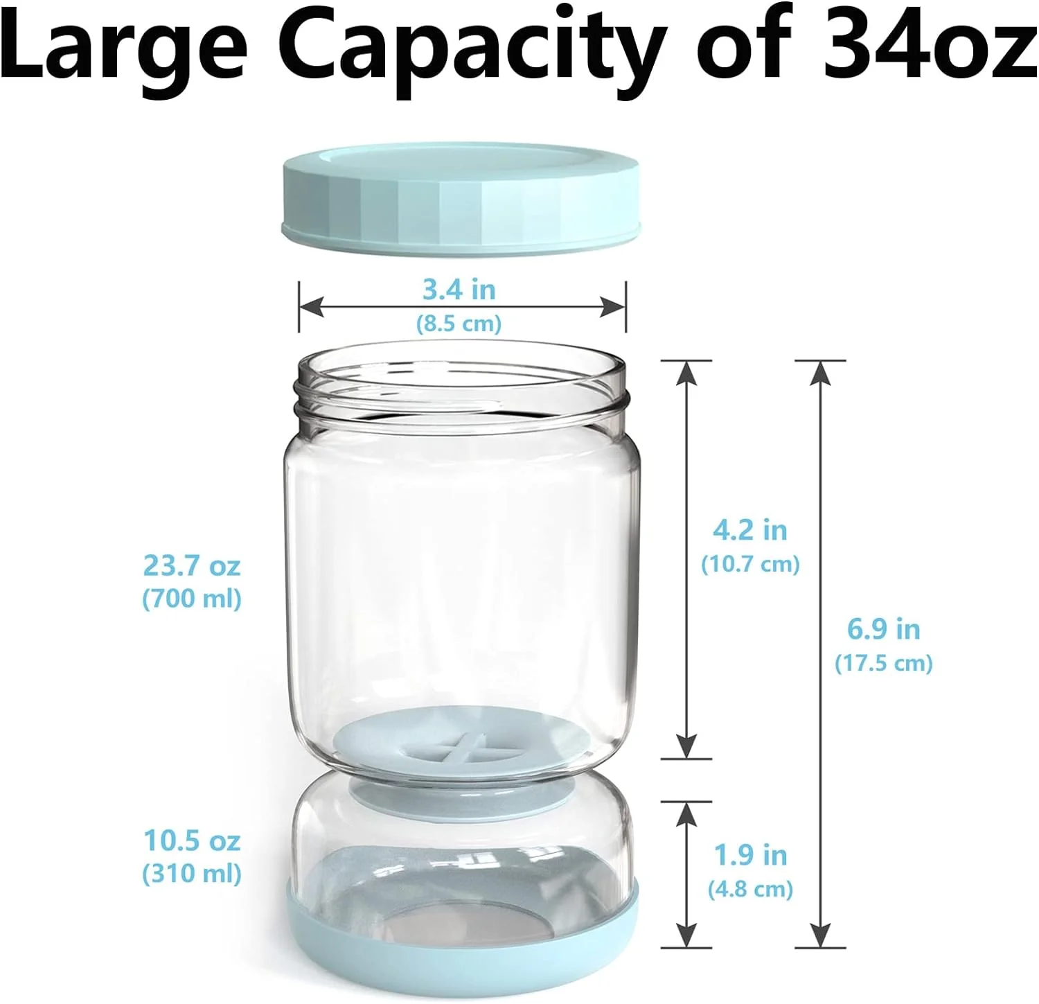Glass Pickle Separator Jar - Image 4