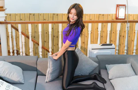Glossy Opaque Shiny High Waist Sexy Stockings - High Elastic Skinny Leggings Pencil Pants - Image 8