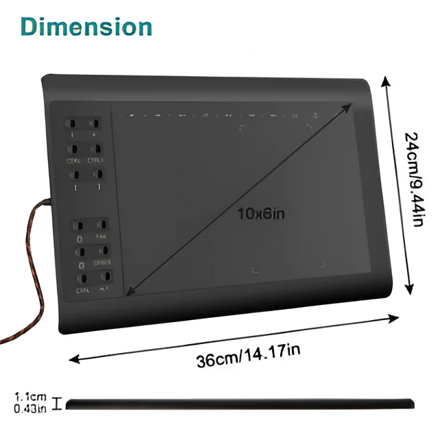 Graphic Tablet Drawing Pad Digital Pen - Image 5