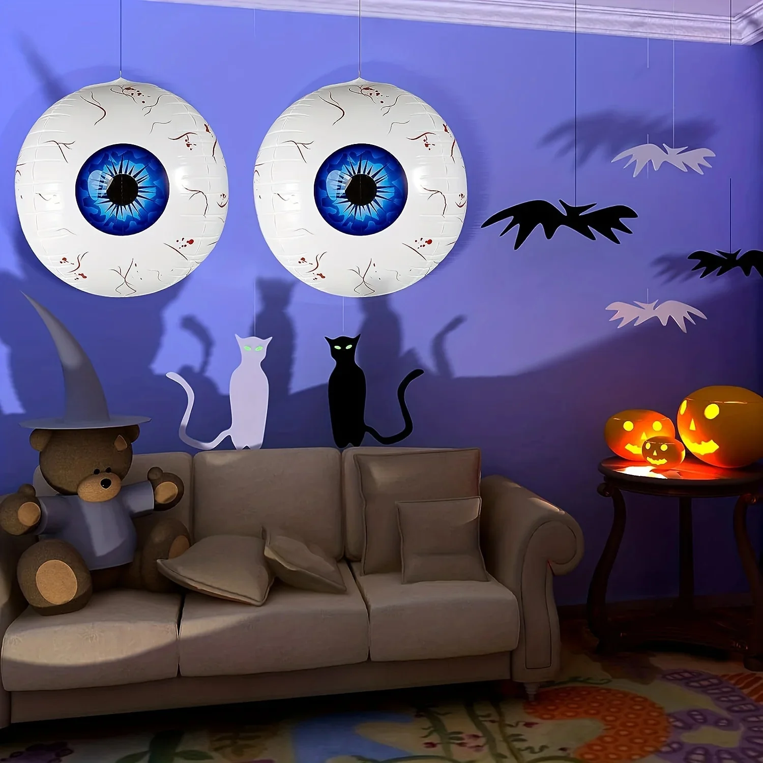 Halloween Eyeball Balloon Spooky Creepy Decor - Image 3