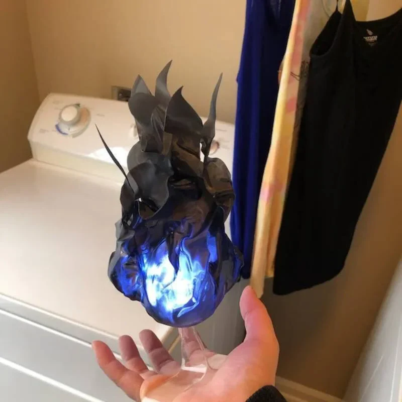Halloween Floating Fireball Prop - LED Glowing Fireball Ornament - Image 6