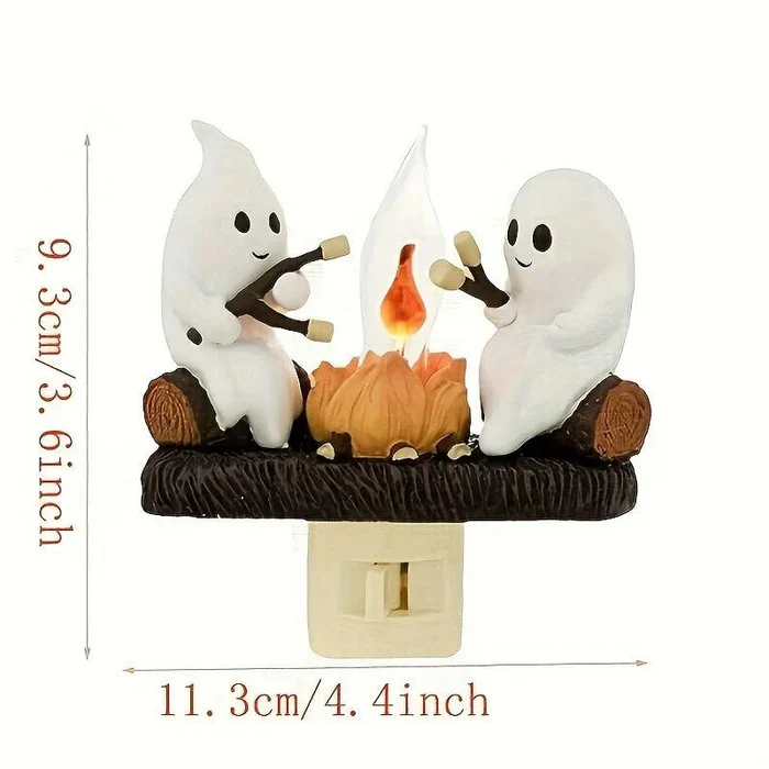 Halloween Ghost Bonfire Night Light - Campfire Flicker Flame Night Light - Image 6