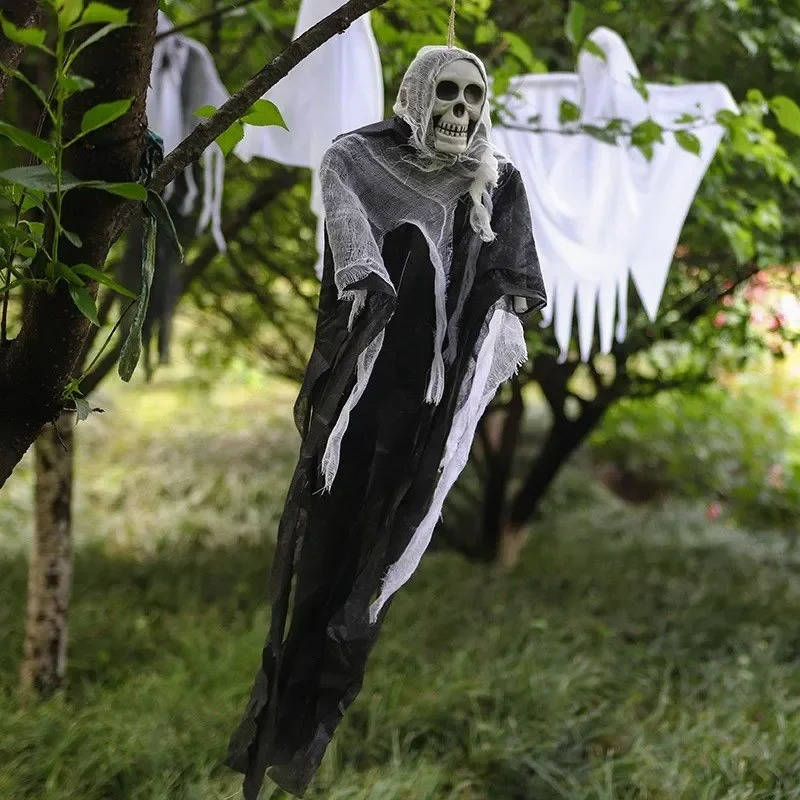 Halloween Hanging Ghost Decorations Skull - Image 2