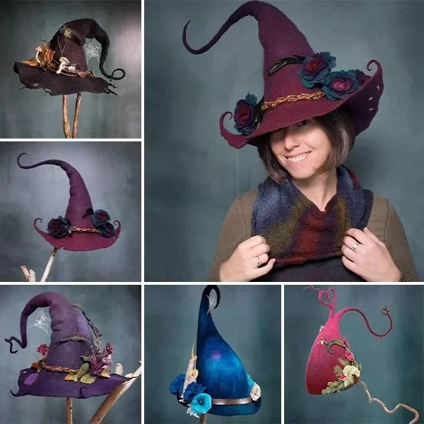 Halloween Party Felt Witch Hats - Image 6