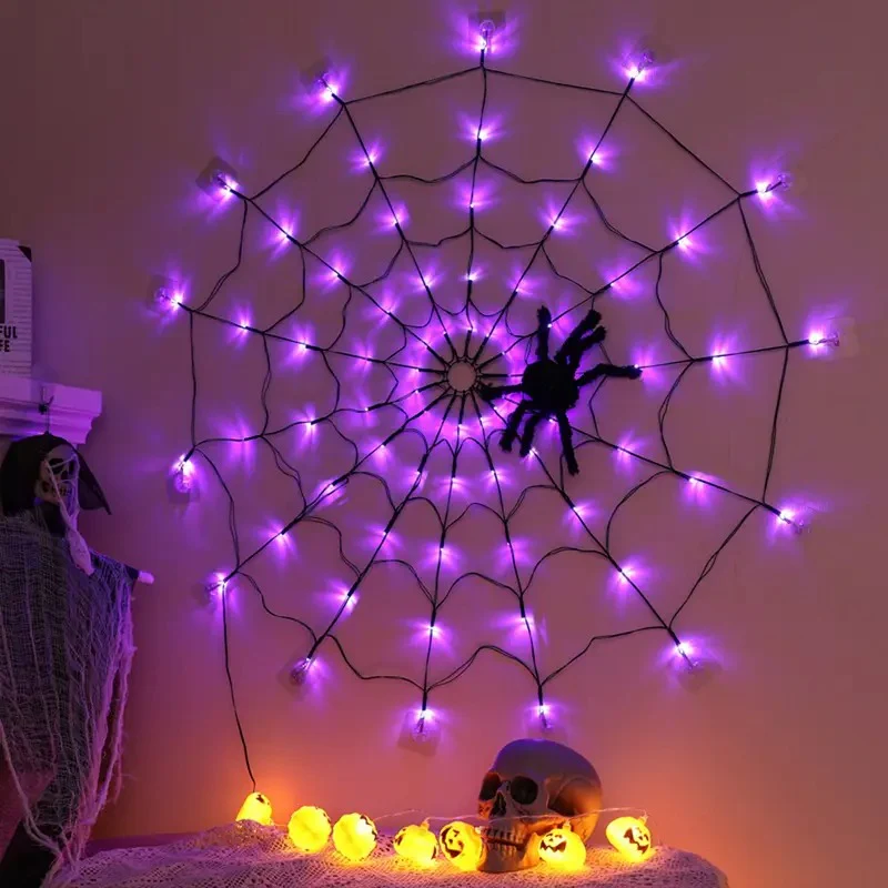 Halloween Spider Web Lights Outdoor - Image 3