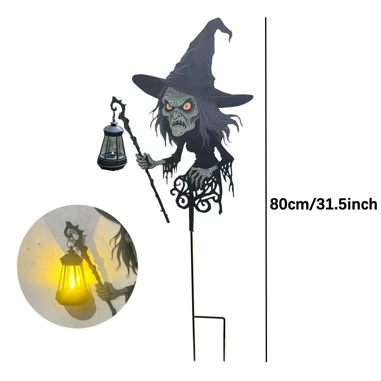 Halloween Witch Decor with LED Light - Image 2