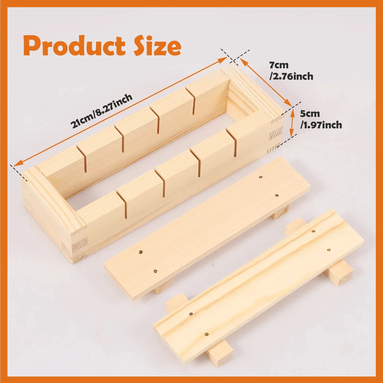 Handcrafted Wooden Sushi Maker Press Mold - Image 6