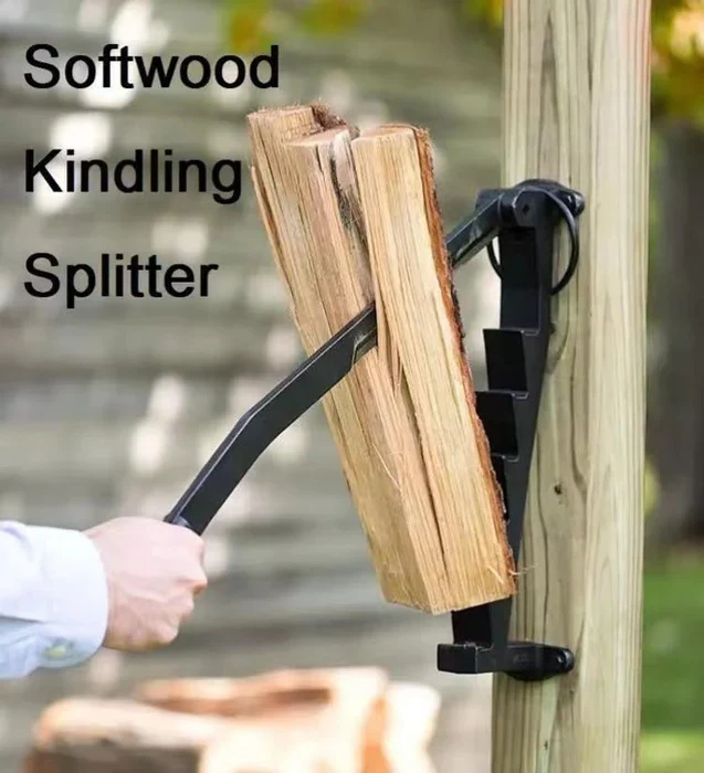 Hanging Carbon Steel Firewood Chopping Machine - Portable Wall Mounted Wood Kindling Splitter - Image 3