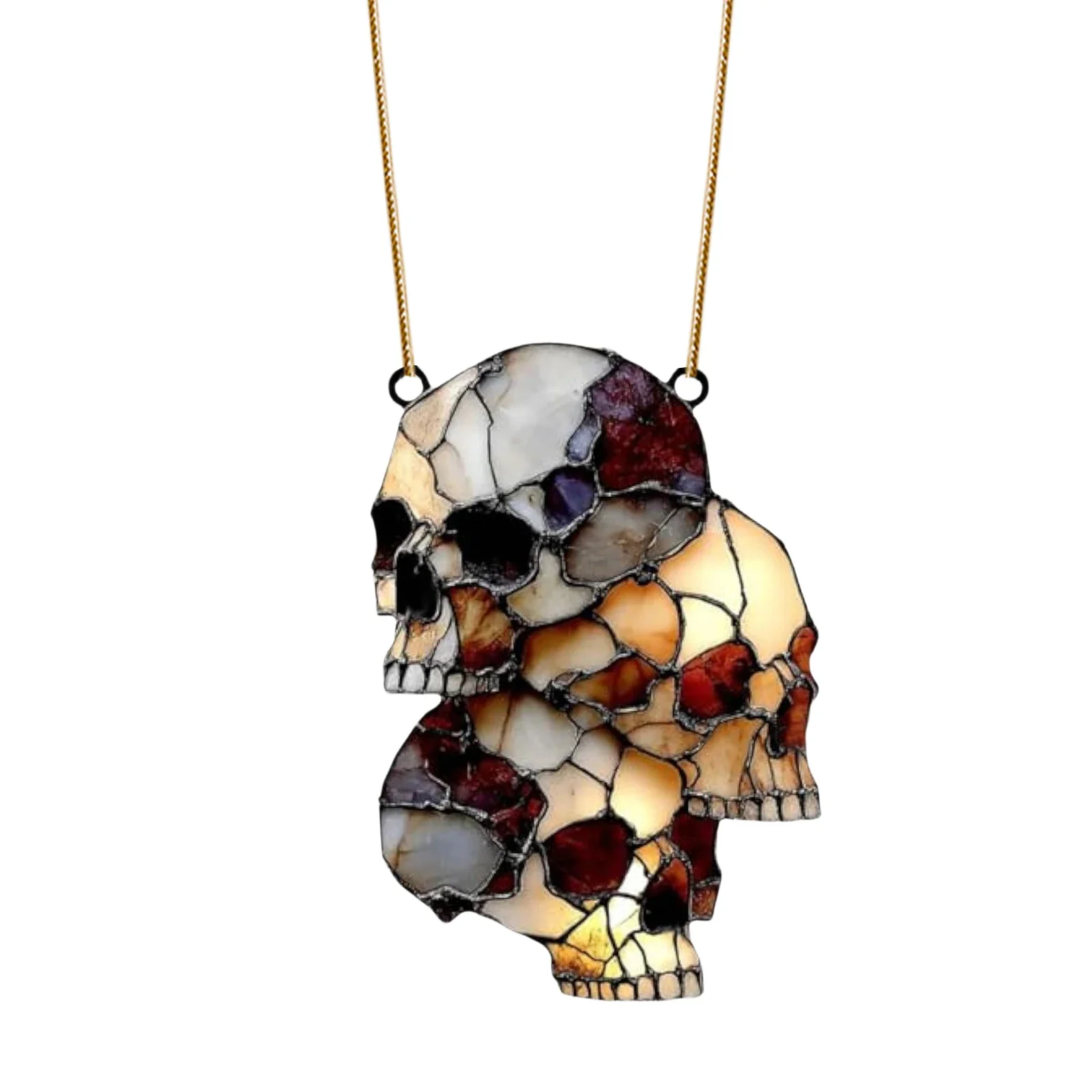 Hanging Skeleton Head Halloween Skull Decoration - Image 7