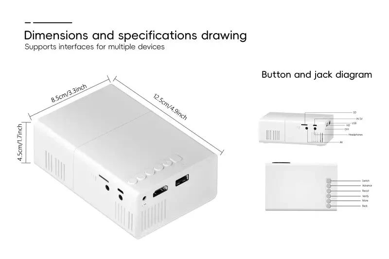 HD 720P - Fast Focus, Portable Projector - Image 5