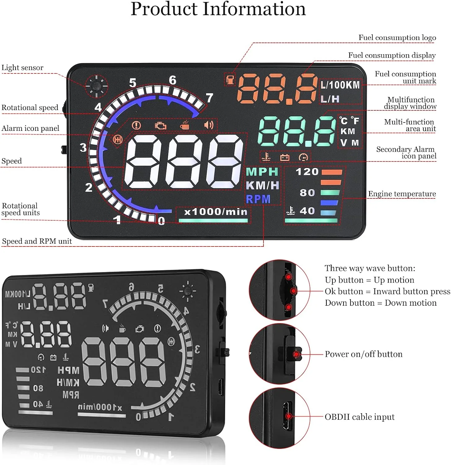 Head Up Display Car (HUD) P8 - Image 7