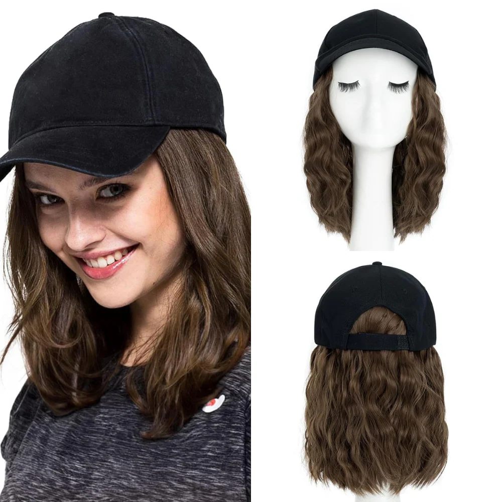 Heat Resistant Synthetic Wavy Wig Extension Baseball Cap - Image 13