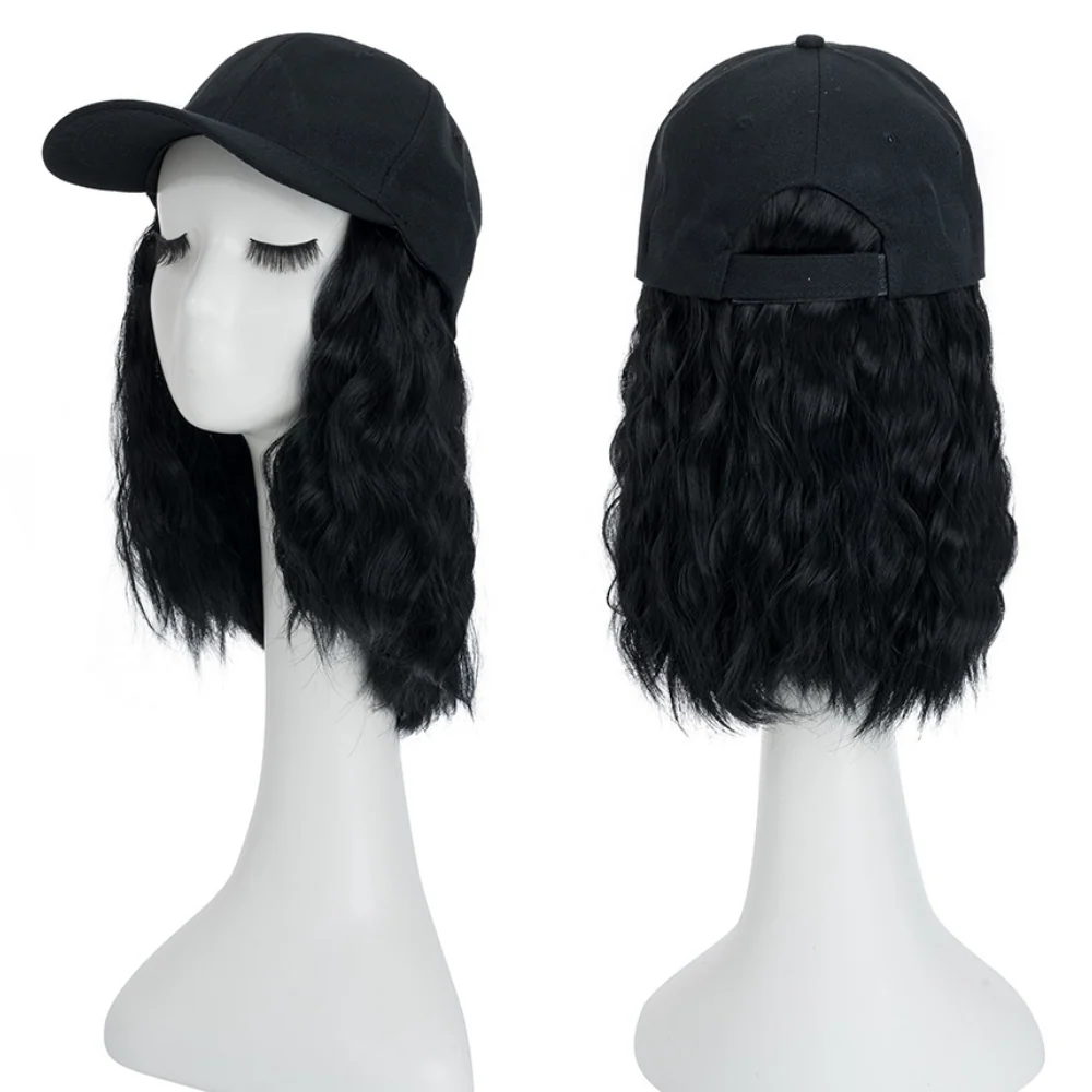 Heat Resistant Synthetic Wavy Wig Extension Baseball Cap - Image 2