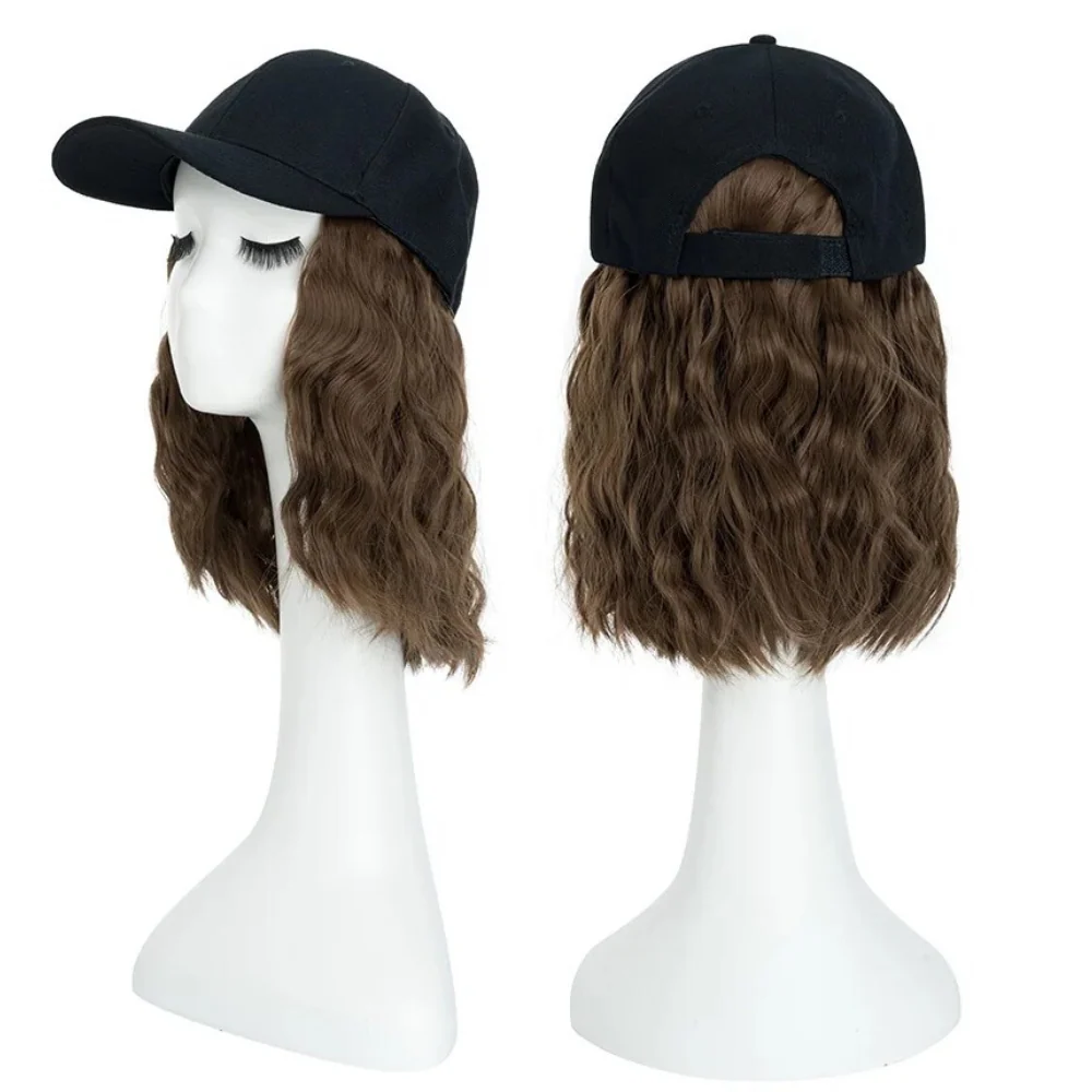 Heat Resistant Synthetic Wavy Wig Extension Baseball Cap - Image 3