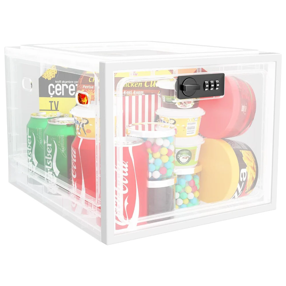 Heavy Duty Lockable Refrigerator Food Organizer Storage Bin - Image 4