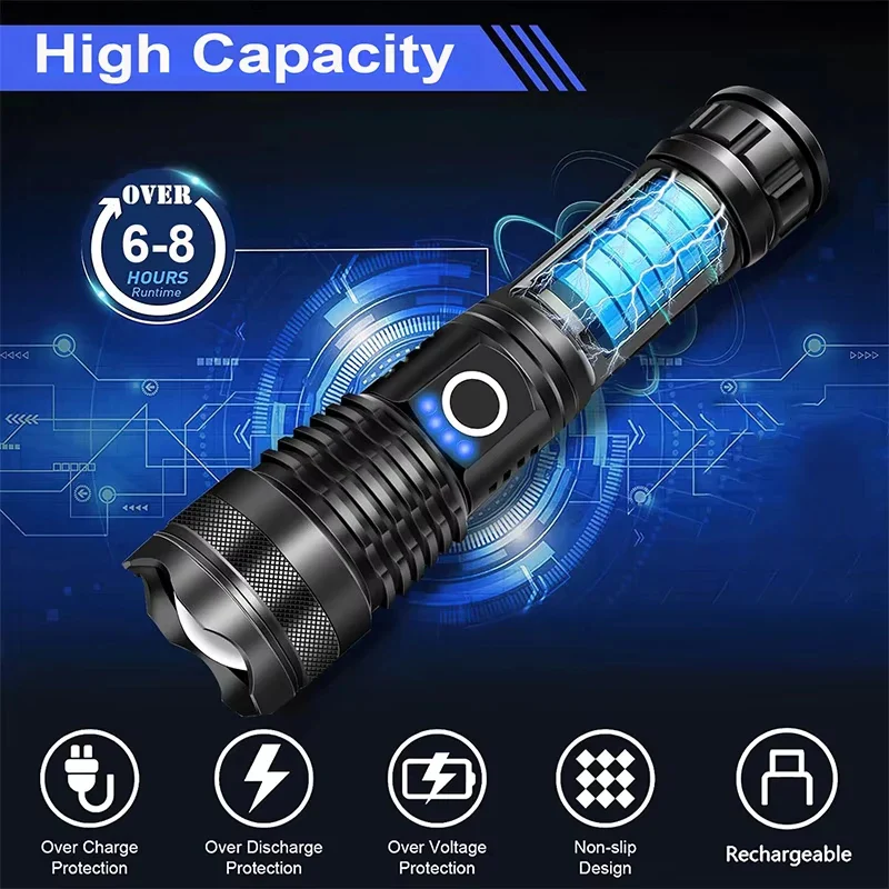 High Lumen Rechargeable Flashlight - Image 3