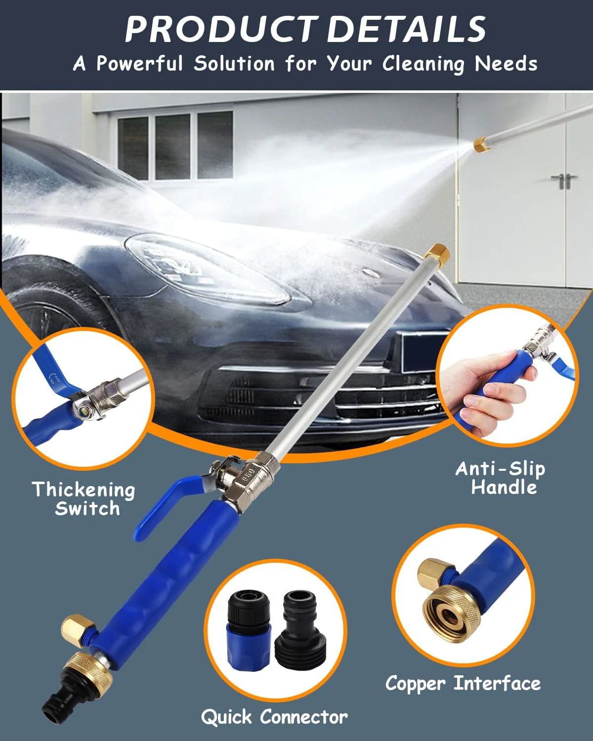High-Pressure Washer Spray Nozzle Car Wash Water Hose - Image 6