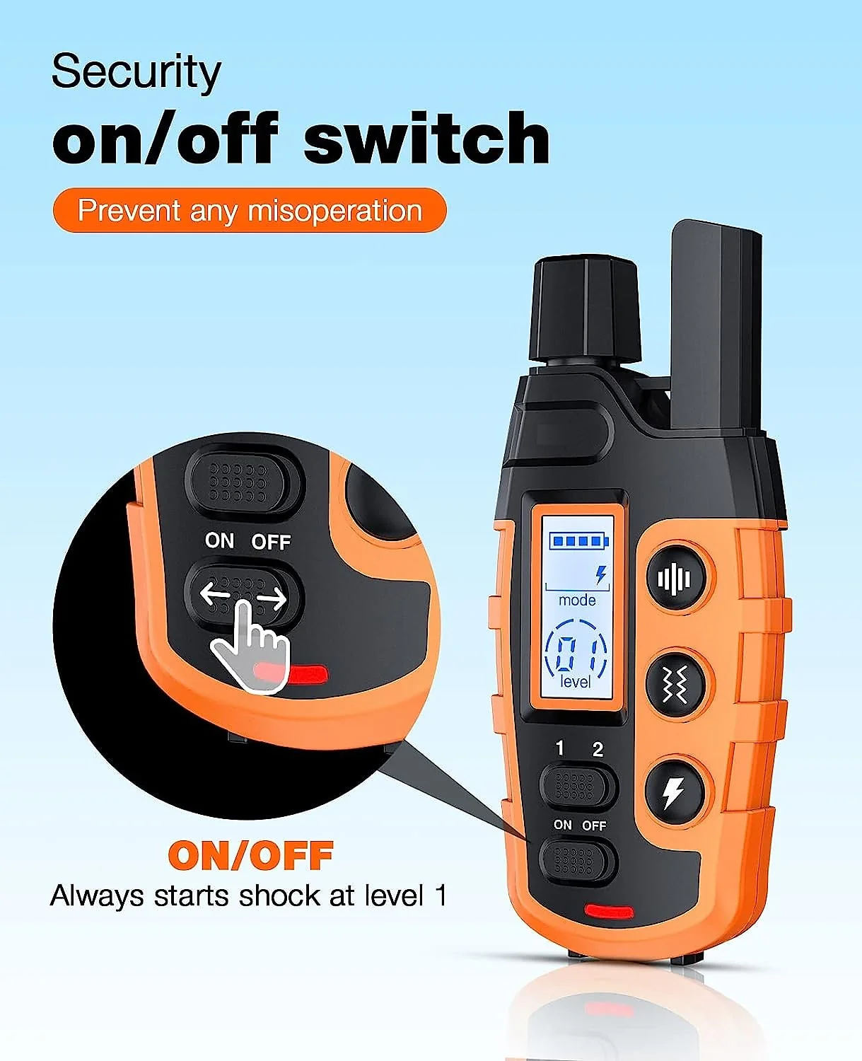 High-quality 1000 m remote training collar for dogs – waterproof, rechargeable e-collar - Image 5