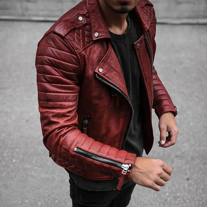 High quality, durable and stylish men's leather jacket - Image 4