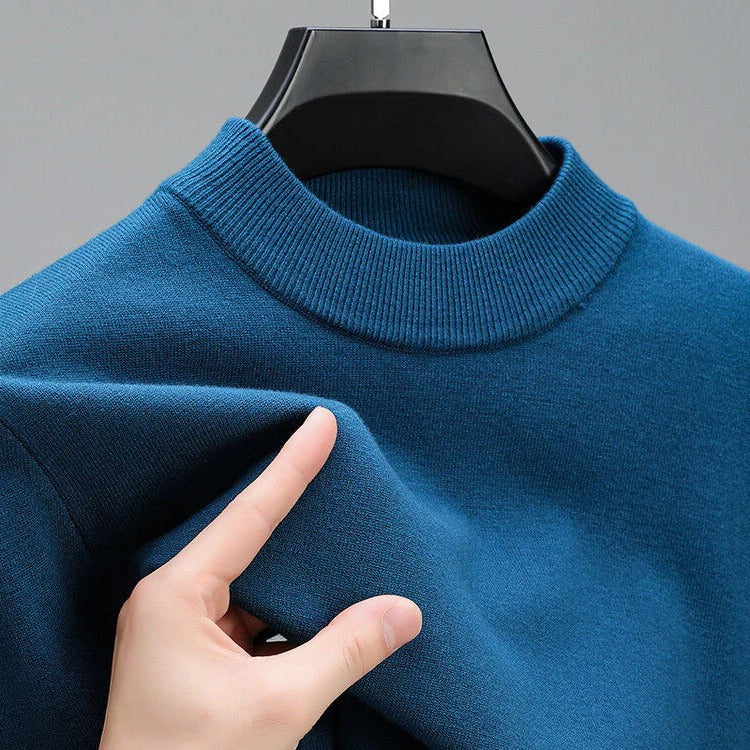 High-Quality Men's Cashmere Sweater With Elegant Hem - Image 4