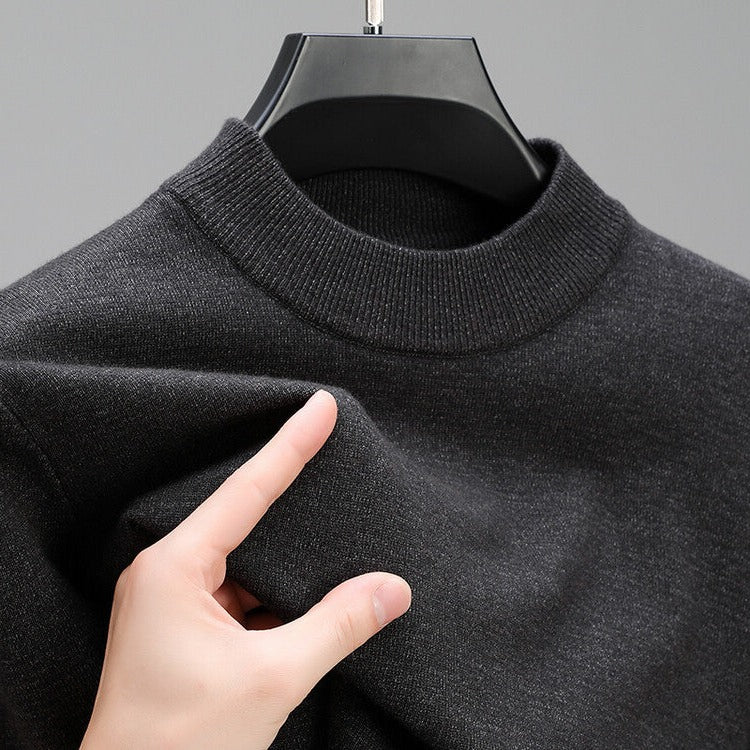 High-Quality Men's Cashmere Sweater With Elegant Hem - Image 5