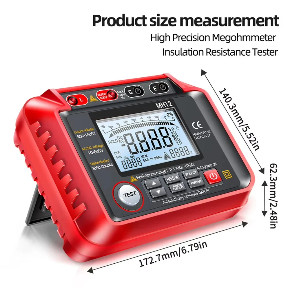 High Resistance Meter Voltage Tester Megohmmeter Tool - Image 8