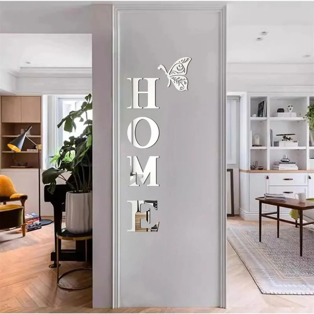Home Entrance 3D Mirror Wall Sticker Decor - Image 3