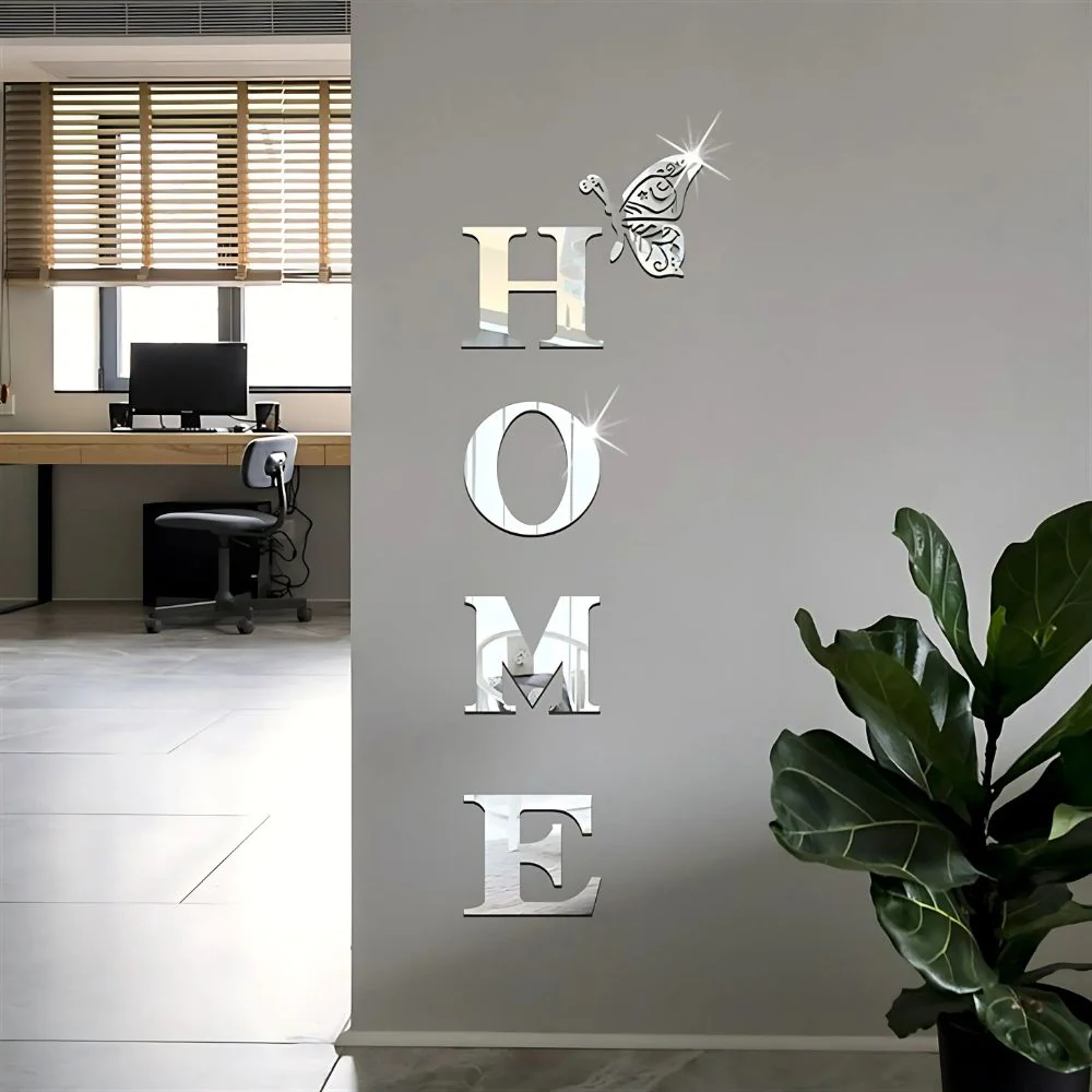 Home Entrance 3D Mirror Wall Sticker Decor - Image 4