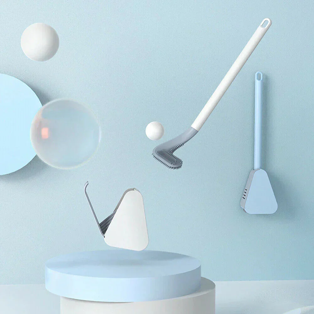 Hygienic Silicone Toilet Brush With Wall Mount - Image 6