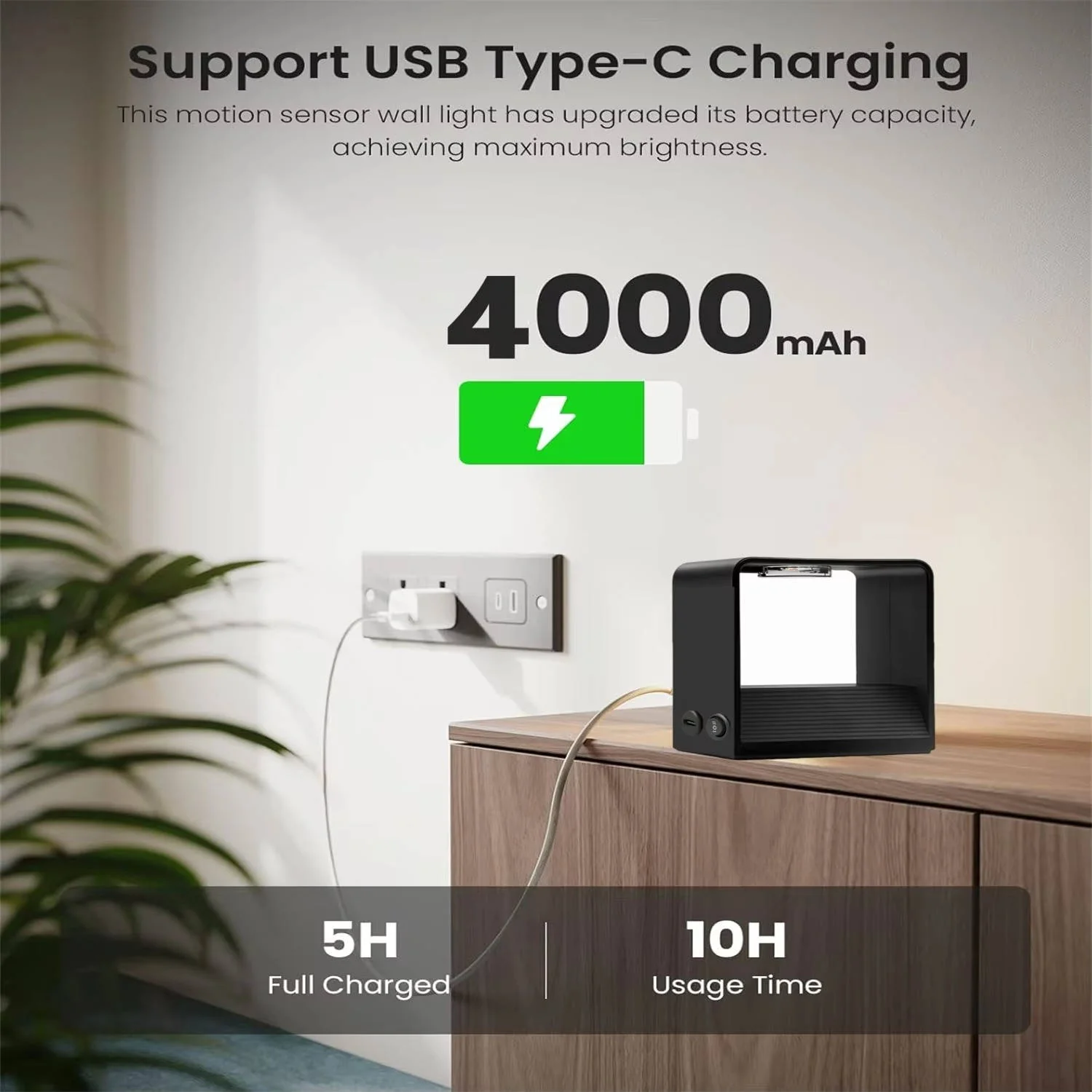Indoor Wall Light with Motion Sensor & Remote Control - Image 3